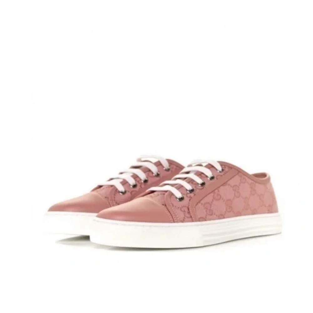 🛑SOLD🛑Gucci Women’s GG Soft Pink Leather/Canvas Sneakers, Size: 40 - Picture 8 of 9